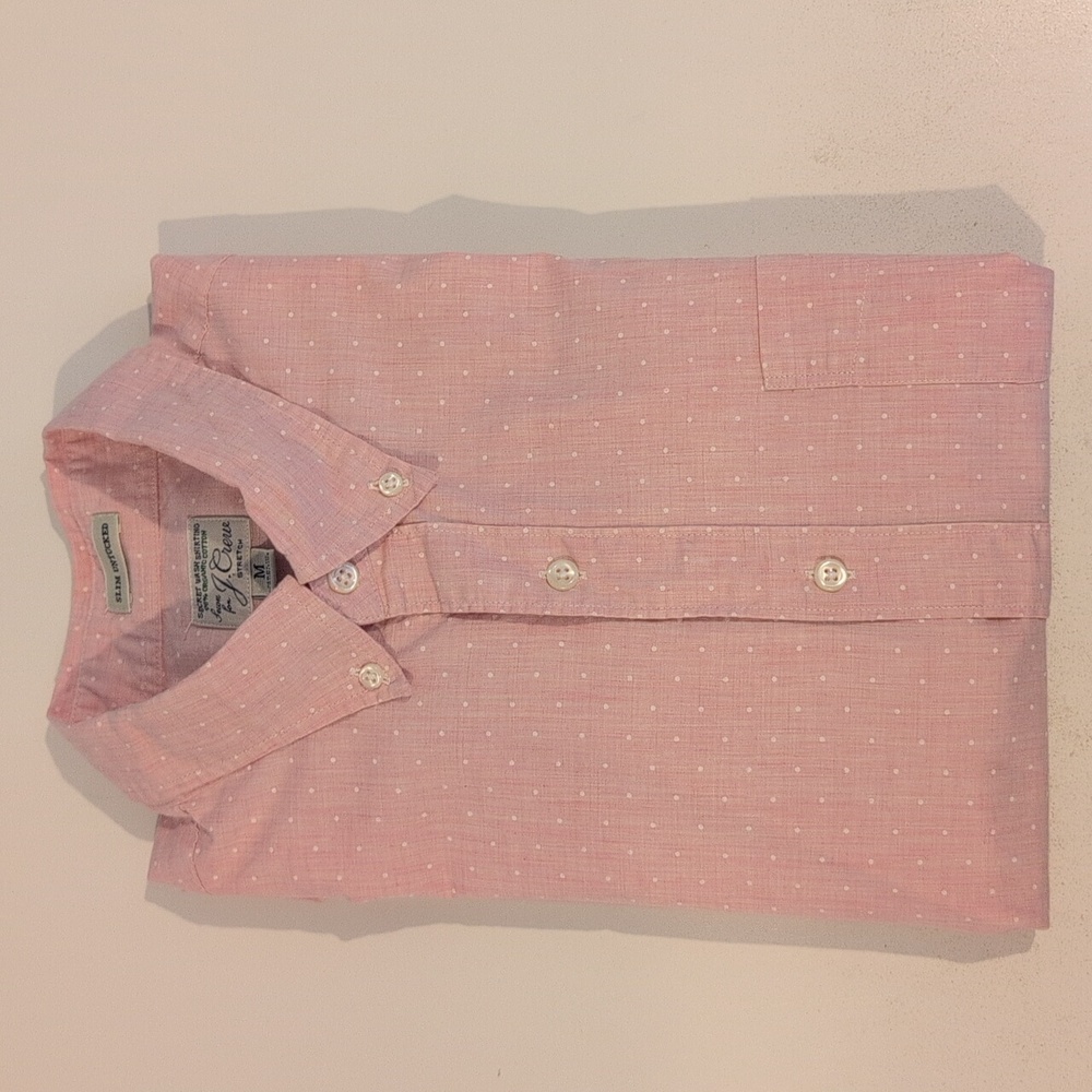 J. Crew Men's Medium Slim Untucked Stretch Long Sleeve Button Down Style #AM367J